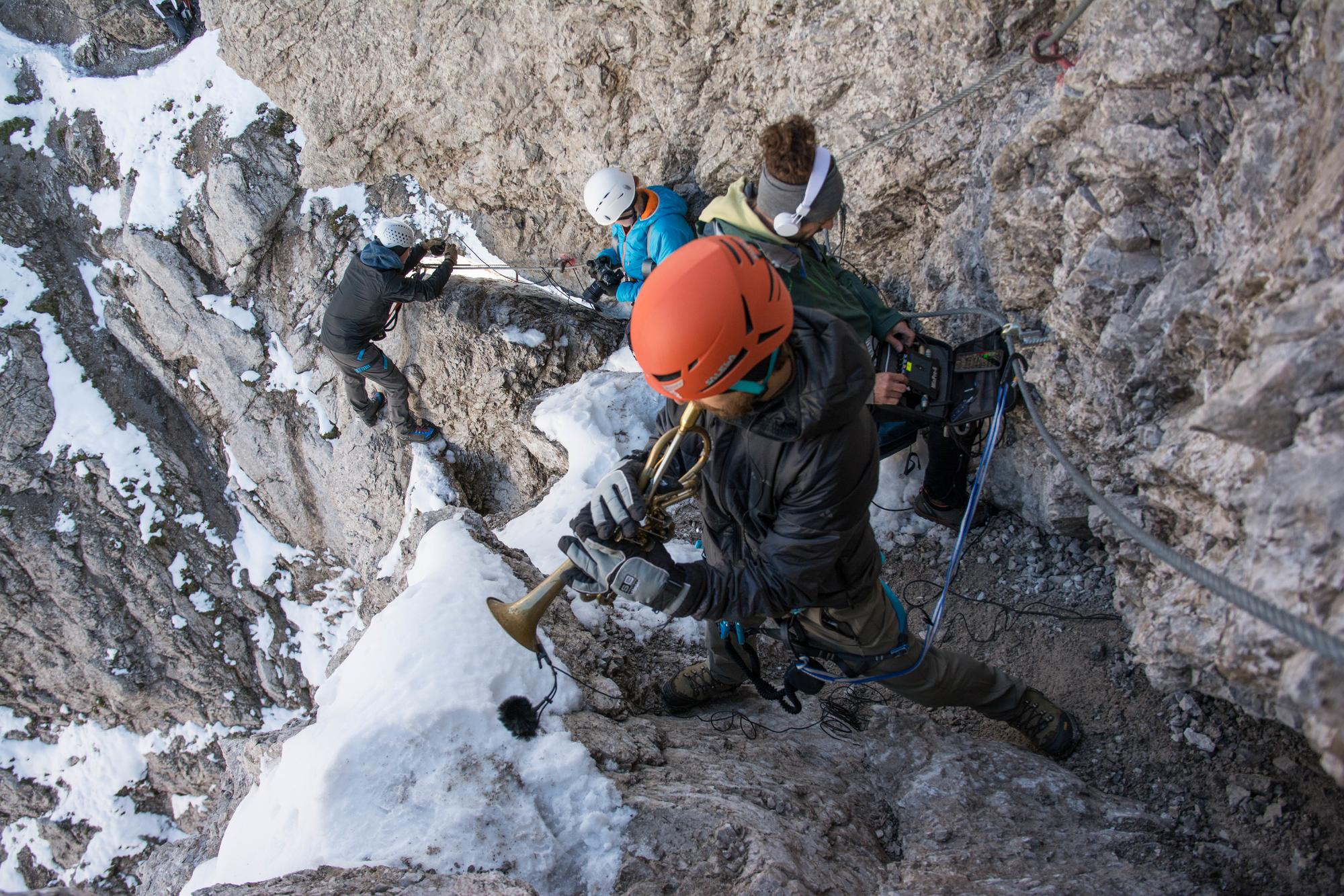 Sesión de grabación en los Alpes del disco ‘Parasol Peak’ de Manu Delago